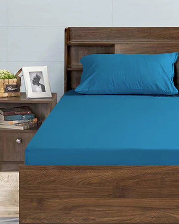 KING FLAT SHEET SET (BLUE)