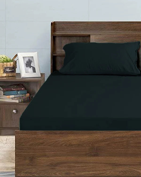 KING FLAT SHEET SET (DARK GREY)