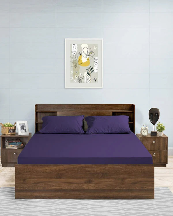 KING FLAT SHEET SET (PURPLE)