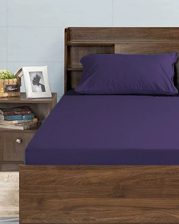 KING FLAT SHEET SET (PURPLE)