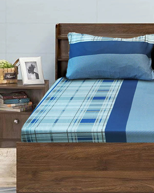 KING FLAT SHEET SET (CHECK PLAID)