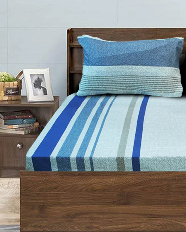 KING FLAT SHEET SET (TEX STRIPE)