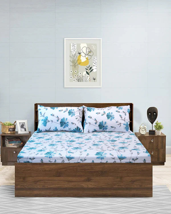 KING FLAT SHEET SET (FLORAL)