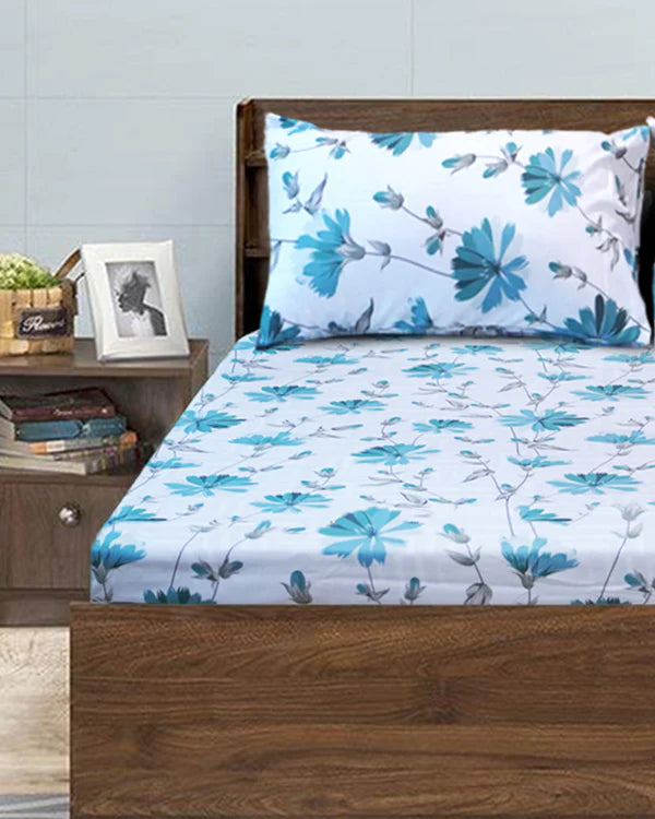 KING FLAT SHEET SET (FLORAL)